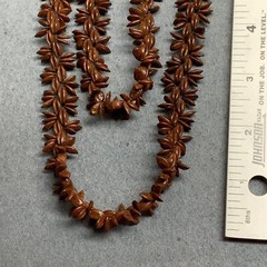 Real Seed Bead Necklace 56 In Hawaiian Koa Hippie Love Brown Bohemian Vintage