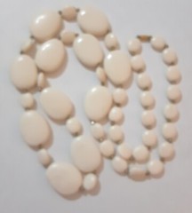 Vintage Lucite Bead Necklace 12 to 24 mm *38 inch