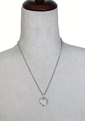 Vtg Marathon Sterling Silver Heart Locket Pendant Necklace Forever in My Heart