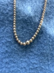 Vintage 15” Pearl Necklace Child 10K White Gold Clasp Graduated Hand Knotted
