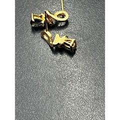 Vintage 10K Yellow London Blue Topaz Diamond Drop Dangle Earrings 1.6 grams