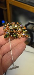 Juliana Delizza & Elster open-work floral brooch Vintage