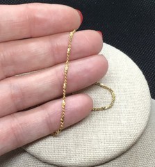 Vintage Gold Over Sterling Silver 925 Twist Design Bracelet 8″ V595