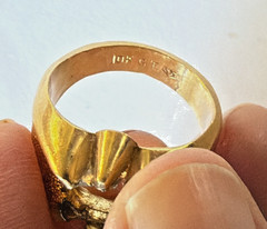 VTG 10K GOLD FILLED RING MISSING STONE SIZE 5 1/4