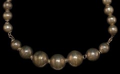 Vintage Designer AVN of Jal Mexico 14” Sterling Silver Bead Necklace
