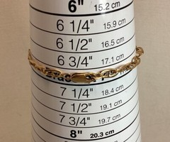 Vintage 14K Gold Anchor Mariner Link Chain Bracelet 4.91 Grams