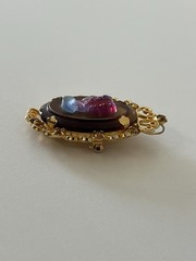 Vintage Juliana Cameo for Celebrity NY Gold Tone Brooch Pin Pendant
