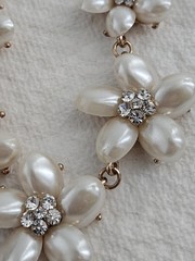 Estate Necklace Lot Rhinestone And Beaded Carol Lee Original Box EUC