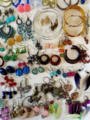 Huge 251 pairs Earrings Pierced Mixed Stud Dangle Chandelier Hoop