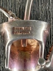 Anthony Aquilino Sterling Rhinestone Water Pump with Bucket 1947 Pin Brooch RARE