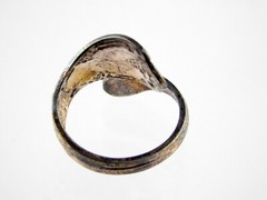 Oneida Korea Silverplate Spoon Band Wrap Ring Silver Plated Metal Size 5.75 4.3G
