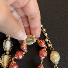 Vintage 1960’s Rhinestone & Faux Pearl Gold Silver Tone Designer Costume Jewelry