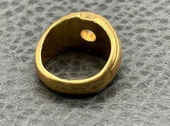 Vintage Celestial 18K HGE Yellow Gold Plated Vargas Sun Starburst Star Ring Sz 5