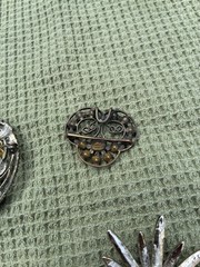 Vintage Brooch Lot 7 Pin Back Brooches Vintage Jewelry