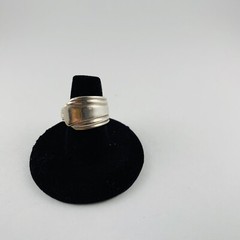 1970s Vintage Silverplate Spoon Ring sz 7.75/Wide Band/William Rogers Co/Boho