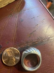 Sterling Ridged Band Ring Sz7wght9.6grams