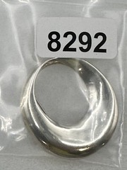 Vintage Jezlaine Offset Oval Brooch Sterling Silver 12g