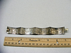 Vtg Taxco Sterling Panel Bracelet 6 3/4″ Length