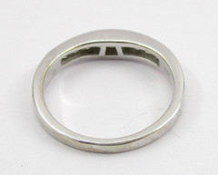 0.42CTW Princess Cut Diamond Band Ring 14 Karat White Gold Size 5/34