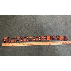 Vintage Chunky Statement Necklace Acrylic Resin Bib Beaded Y2K 90s Opera 48″