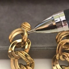Vintage Monet Clip On Earrings Goldtone Dangle Drap link Costume Jewlery