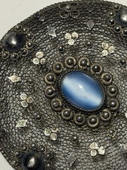 Vintage Yemenite-style Filigree Coat Brooch Large 2.25in