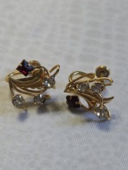 Lot Of 7 Pair Mixed Signed Vintage Earrings Clip On / Screw On Excellent