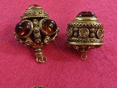 VTG Signed Benedikt NY Renaissance Revival Cabochon Pendants,Earrings, Bracelet