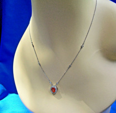 Original EARTH MINED Precious Fire OPAL Deco DIAMOND Station Necklaces 14K GOLD