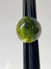 Vintage Lucite Ring Size 6.75 Bubble Dome Modern Chunky Statement Acrylic Kiwi