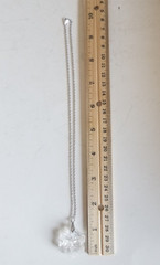 Gorham Snowflake Pendant, Silver Chain, 17.5″ Vintage in Original Box