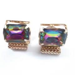 Vintage Cuff Links Mesh Bullet Back Toggle Stones Gems Jewelry Mens Lot