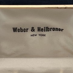 Vintage Swank Genuine Onyx Gold Tone Cufflinks Tie Clip Weber Heilbroner Box