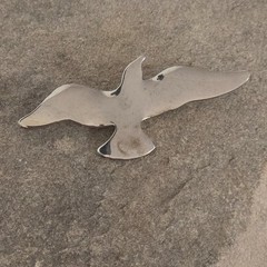 Hummingbird and Seagull Lot Silver Tone Birds Animal Figural Vintage Brooch Pins