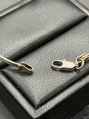 Vintage 7″ Sterling Silver 3-Strand Bracelet 6 Grams Rigid G24