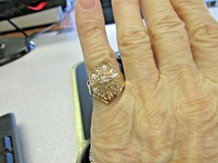 Beautiful Estate Baguette Diamond Ring “missing 1 Diamond” Size 7 MAKE OFFER
