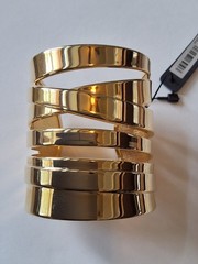 Gold Tone Monet Necklace, Ann Taylor Bracelet and Brooch.