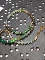18 Inch Green AV Max Beaded Necklace
