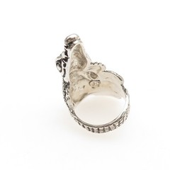 925 Sterling Silver Vintage Alligator Oxidized Ring Size 8.25