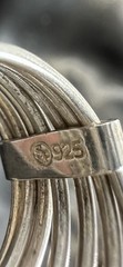 Vintage Seven Band Beaded Spinner Ring 7.8g Sterling Silver 925 Sz 6