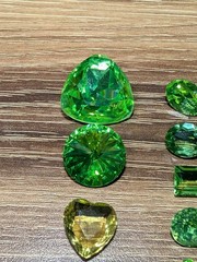 Uranium Glass Rhinestone Lot