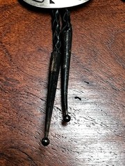 Vintage Hopi Sterling Silver Bolo Tie Kokopeli Old Pawn Signed VB
