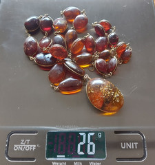 Vintage Bultic Amber Graduated Nuggets Wire Wrapped Necklace 24” 26g