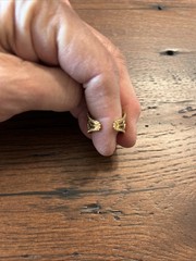 Sarah Coventry Vintage Ring Faux Opal, Gold Tone, Size 5-7, Open Back