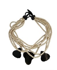 Gerda Lynggaard Monies Vintage Polished Bovine Bone And Horn Statement Necklace