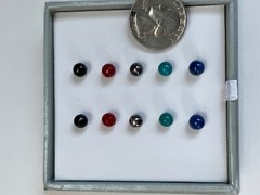 NWT LOT of Universal Thread Semi Precious Cube Earrings & Gift Boxed Ball DJ200