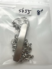 Vintage Engravable ID Bracelet SPEIDEL USA Silver Tone Link Bracelet 8”