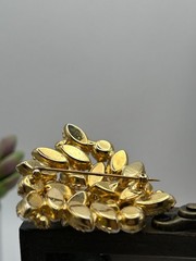 Vintage Juliana Delizza & Elster Brooch White Milk Glass and Navette Stones