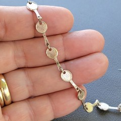 Sterling Silver 925 Tennis Racquet Chain Link Bracelet 7″ Sports
