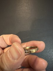 Antique 14K Yellow Gold Diamonds Ring Size: 5.25